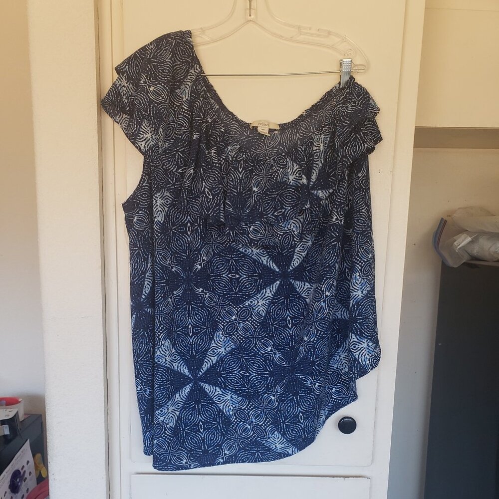 One armed (tarzan) top Blue Size 20 W